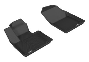 Volvo XC90 Floor Mats - Front - 3D MAXpider - Kagu Series - Black - `15-`19